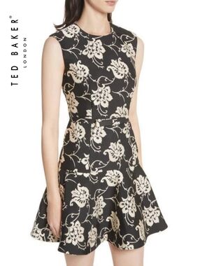 TB 0/US 2 Ted Baker Pruna Floral Fit & Flare Dress "One of a Few, Just for You"